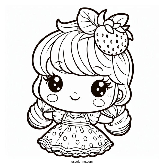Strawberry Shortcake Coloring Page of Baby Strawberry Shortcake For Kids