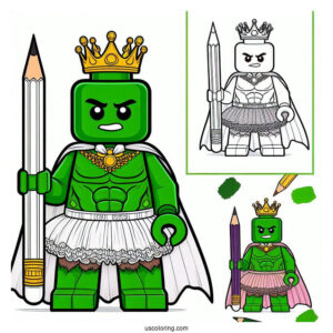 Lego Hulk Coloring In Sheet