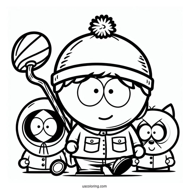 South Park Coloring Page Of Easy Stan Marsh For Preschoolers