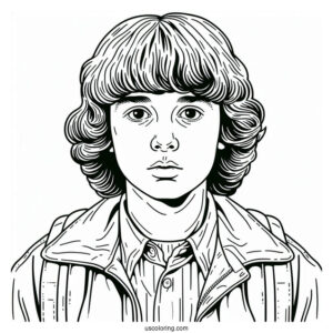 Coloring Sheet For Mike Wheeler