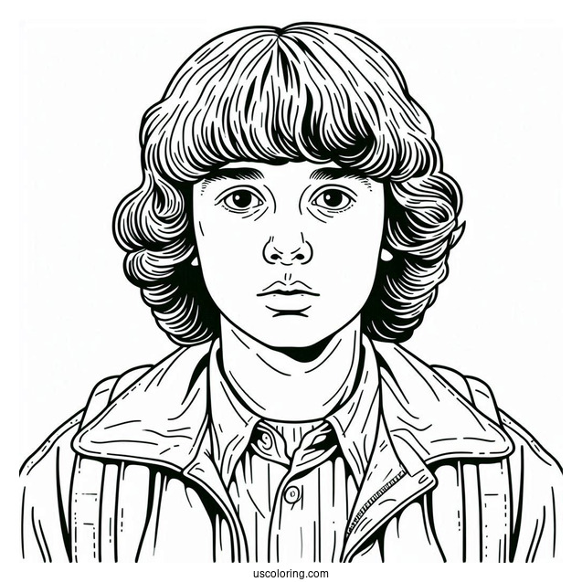 Coloring Sheet For Mike Wheeler