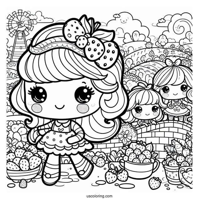 Strawberry Shortcake Coloring Page And The Berry Brick Road