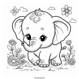 Baby Elephant Learning To Walk