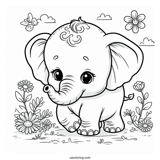 Baby Elephant Learning To Walk