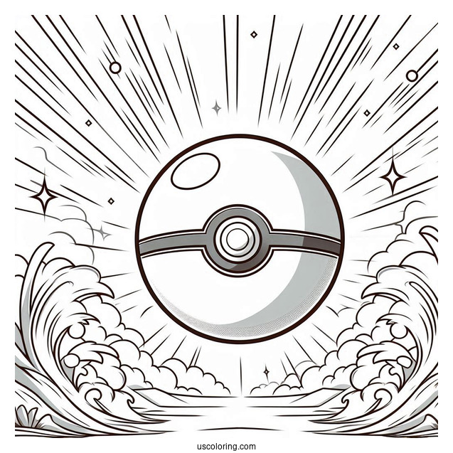 Pokeball About To Release A Pokéball Coloring Page