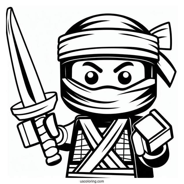 Coloring Page Of Lego Ninja For Kids
