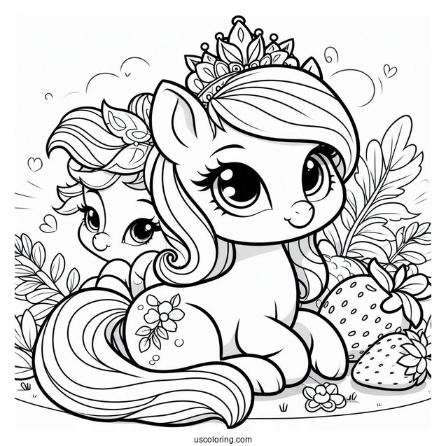 Palace Pets Coloring Page Of Simple Berry Palace Pets For Preschoolers