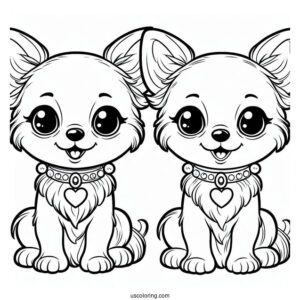Coloring Page Of Cute Chihuahua