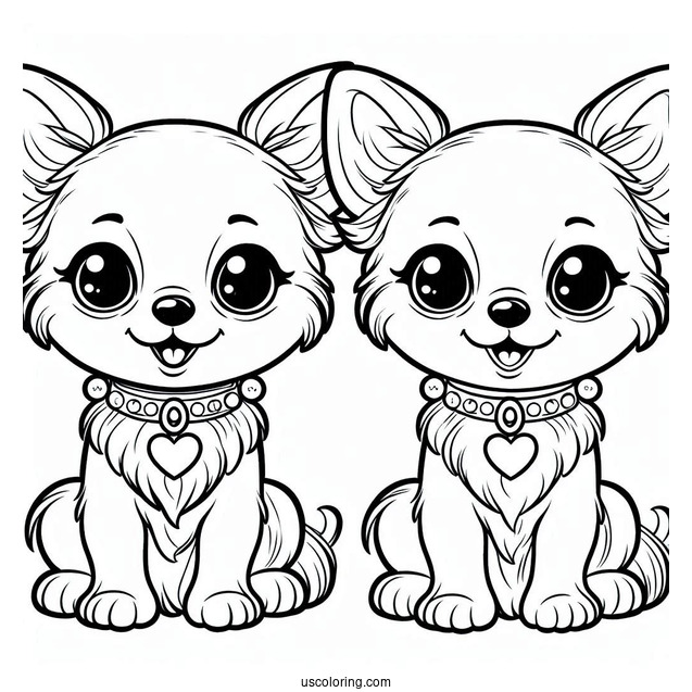 Coloring Page Of Cute Chihuahua