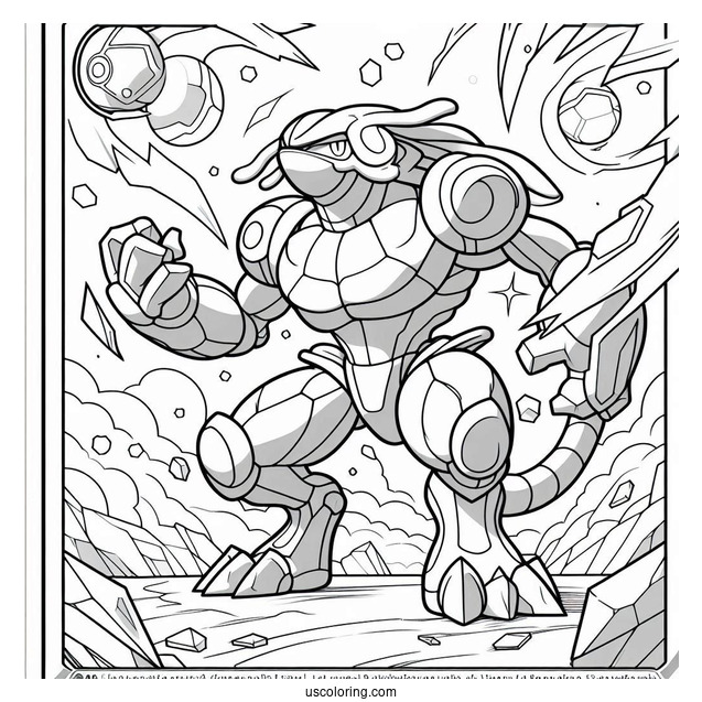Machamp Seismic Toss Pokemon Card Coloring Page For Kids