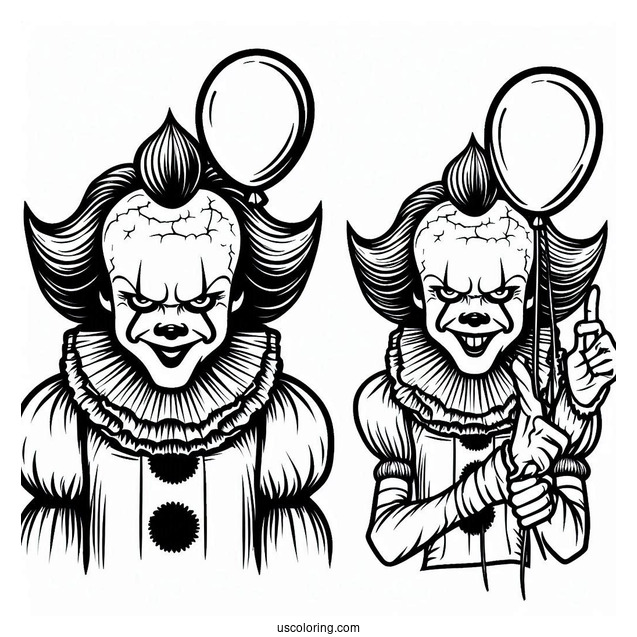 Easy Outline of Pennywise from IT