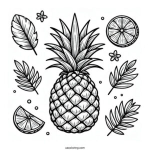 Pineapple Plant Coloring Page