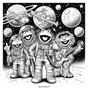 Muppets Coloring Page Of From Space Poster