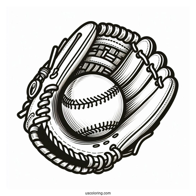 Easy To Color Baseball Glove