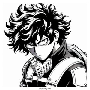 My Hero Academia Coloring Page Of Dark Deku