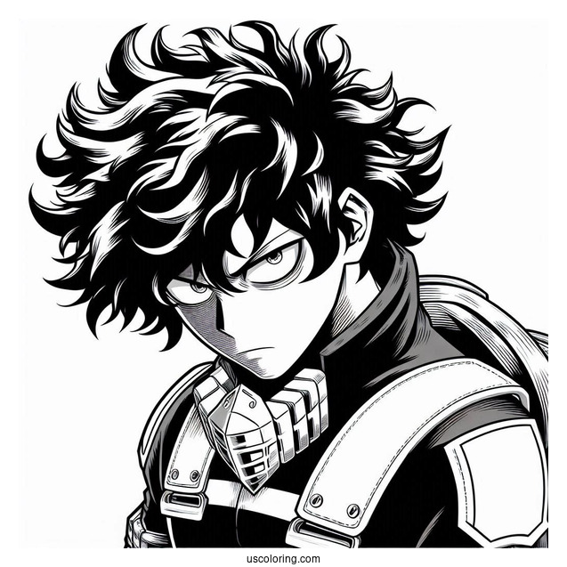 My Hero Academia Coloring Page Of Dark Deku