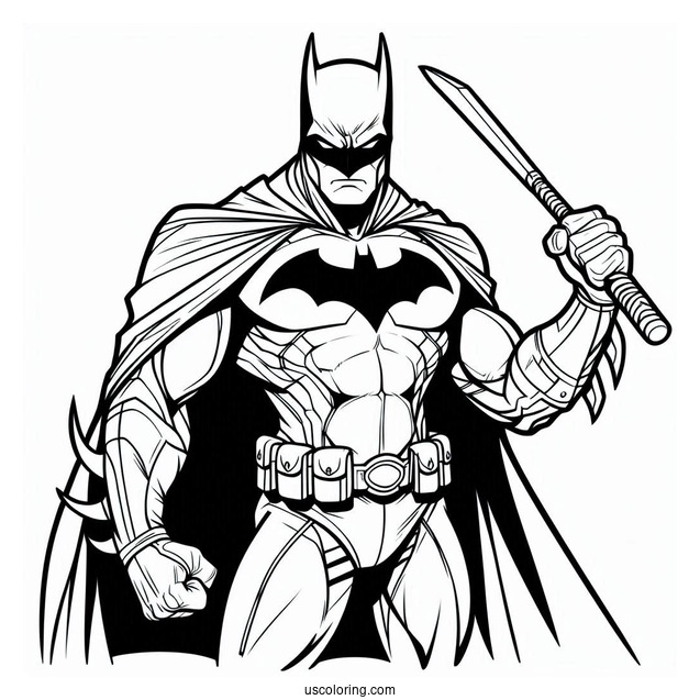 Simple Outline Of Batman To Color