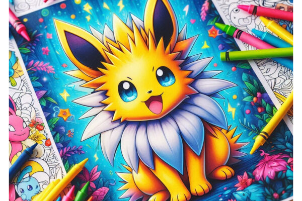 jolteon coloring pages featured image