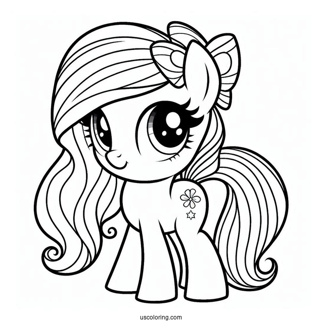 Coloring Page of Izzy Moonbow for Preschoolers