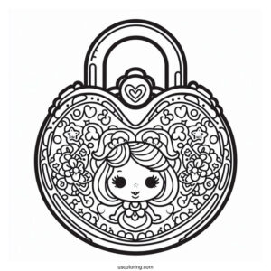 Polly Pocket Coloring Page Of Locket