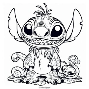 Jumba Jookiba Alien Character Coloring Sheet