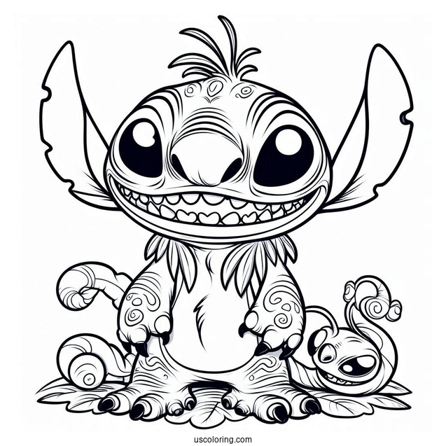 Jumba Jookiba Alien Character Coloring Sheet