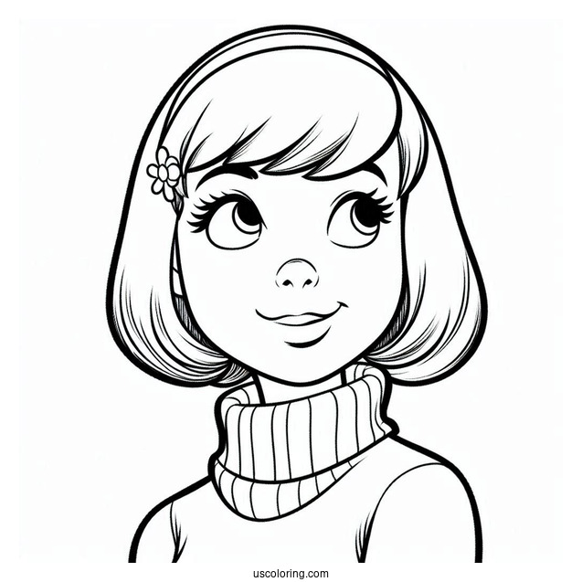 Coloring Sheet Of Velma Dinkley Character