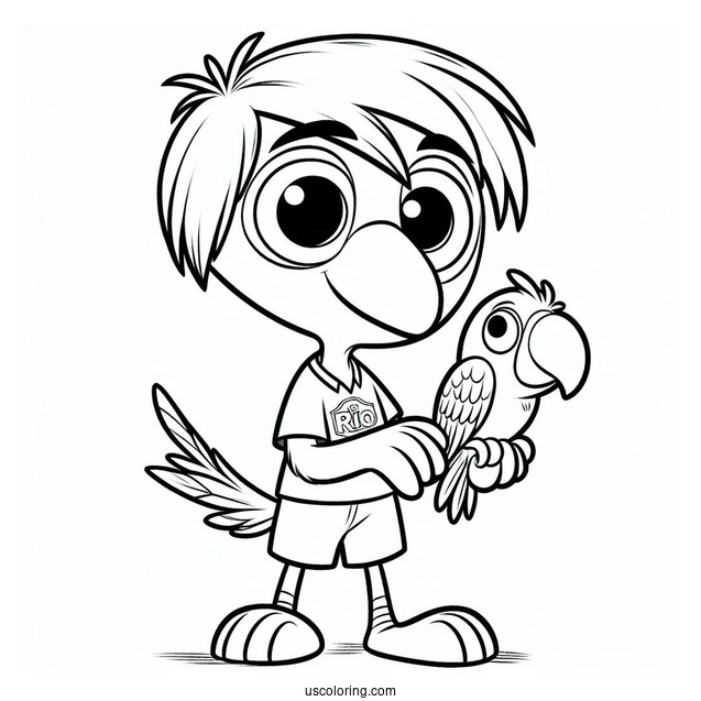 Nigel Holding Mauro Coloring Sheet For Kids