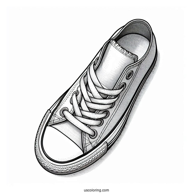 Top View Of Converse Chuck Taylor Coloring In