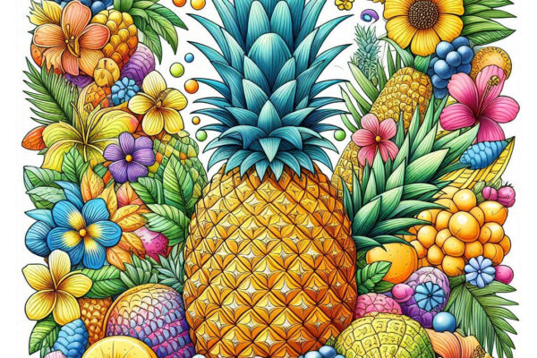 Pineapple Coloring Pages Featured Image v2