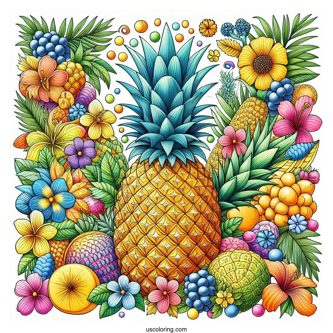 Pineapple Coloring Pages Featured Image v2