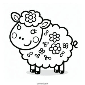 Peppa Pig Sheep Coloring For Preschoolers