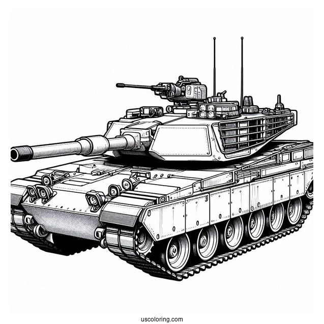 Accurate Coloring Page of Cougar 13 Tank