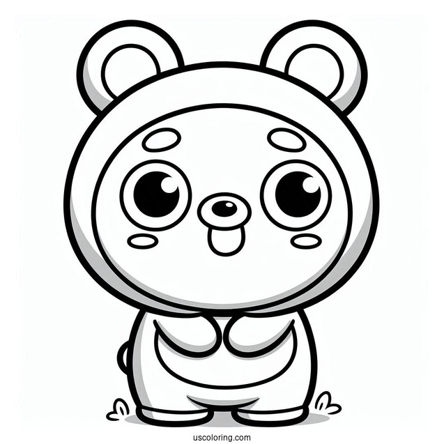 Pororo Coloring Page Of Eddy Outline For Preschoolers