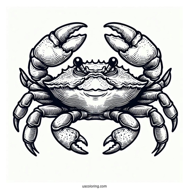 Male Mud Crab Coloring Page