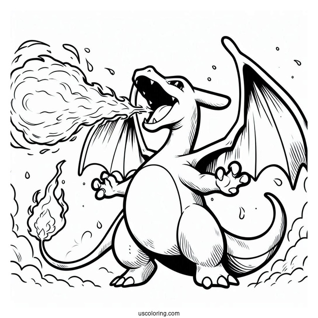 Charizard Breathing Out Fire