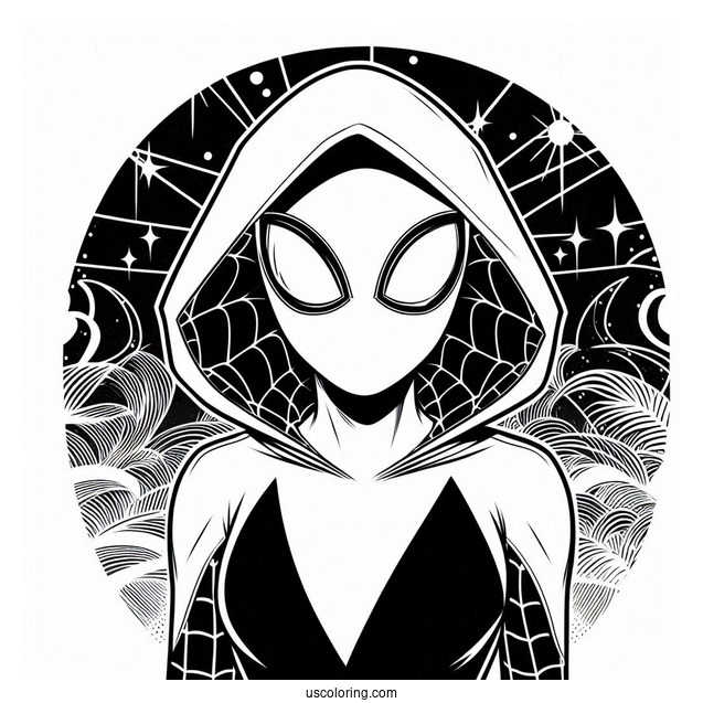 Spider-Gwen Coloring Page With Miles Morales