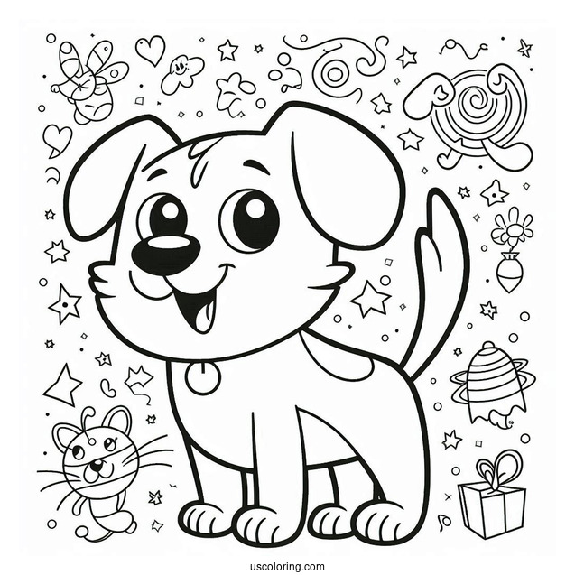 Simple Nickelodeon Coloring Page Of CatDog For Kids