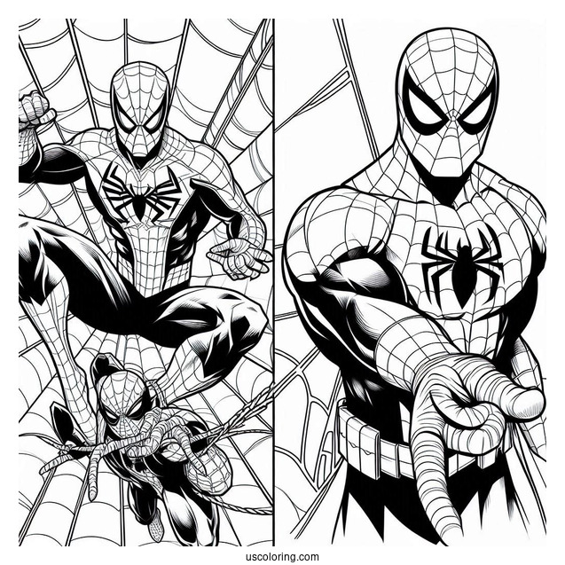 Batman And Spider-Man Coloring Sheet