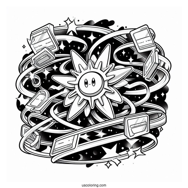 M Starmie EX Stellar Storm Coloring Sheet