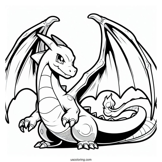 Charizard Dragon Pokemon To Color
