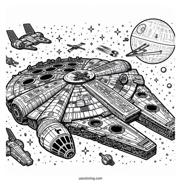 Millennium Falcon Coloring Page