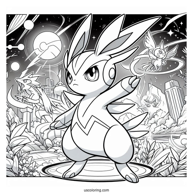 Latias And Latios Buster Purge Pokemon Card Coloring Sheet