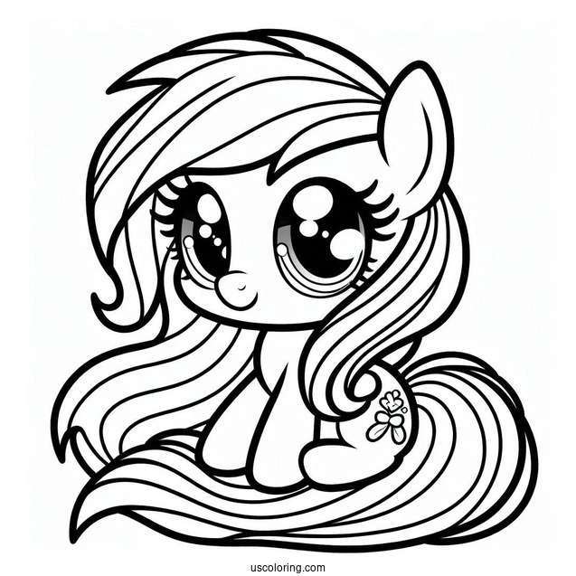 Kawaii Rainbow Dash Coloring In