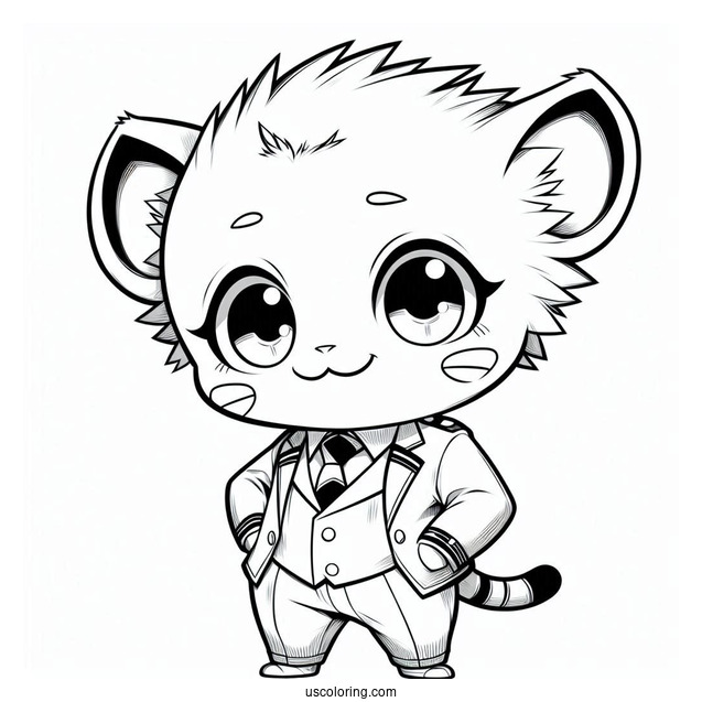 Madagascar Coloring Page Of Kawaii Eri