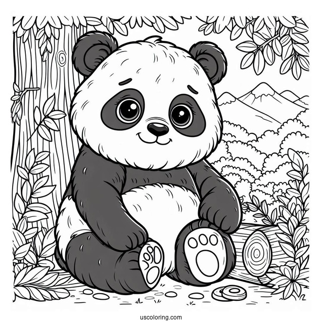 Giant Panda In The Jungle
