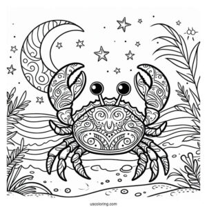 Tamatoa Crab Coloring Page From Moana