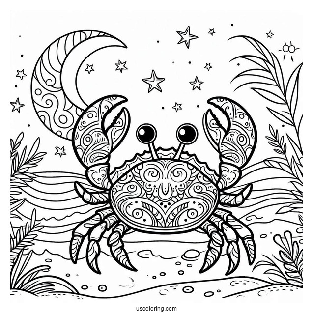 Tamatoa Crab Coloring Page From Moana