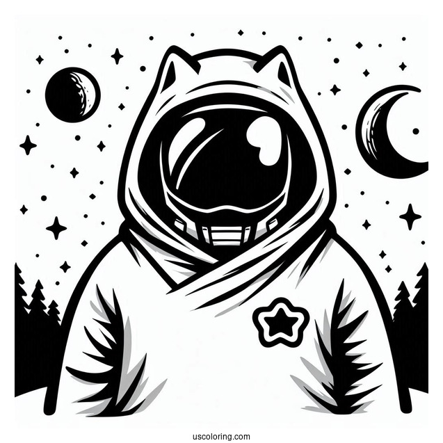 Among Us Batman Coloring Page For Kids