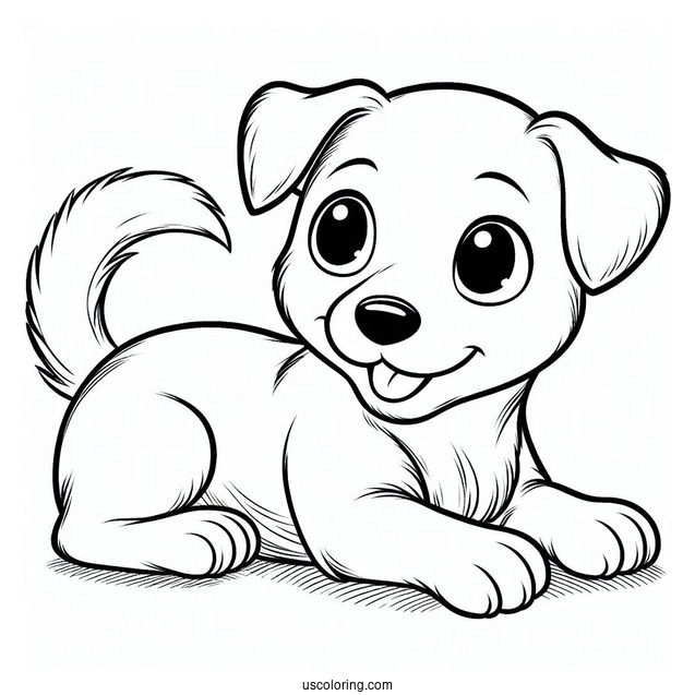 Playful Jack Russell Coloring Page For Kids
